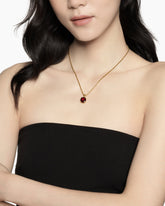 Marbella Pendant in 18K Yellow Gold with Rhodolite Garnet, 12mm